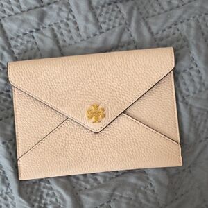 Tory Burch Beige Envelope Clutch